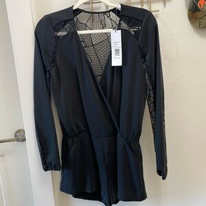 NWT Parker Black Long Sleeve Jumpsuit Size Small